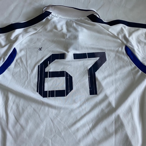 Polo shirt - White with blue accents - Picture 3 of 6